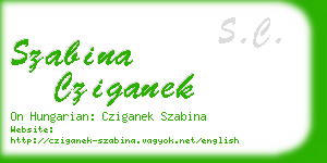 szabina cziganek business card